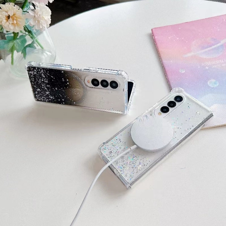 For Samsung Galaxy Z Fold4 Magsafe Glitter TPU Phone Protective Case(White) - Galaxy Z Fold4 5G Cases by PMC Jewellery | Online Shopping South Africa | PMC Jewellery