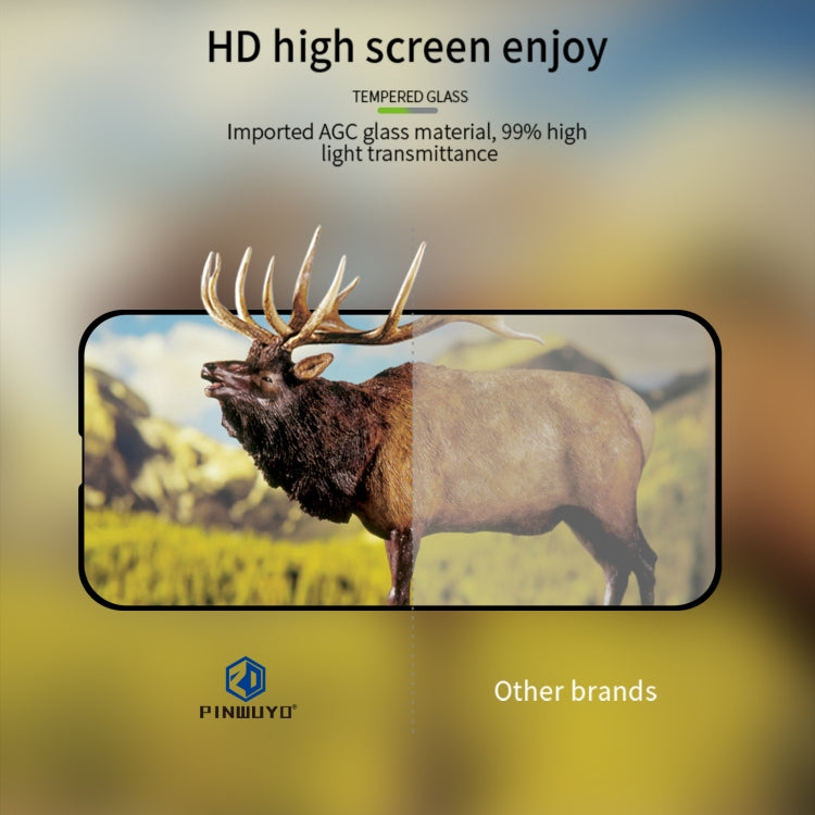 For iPhone 15 Pro Max PINWUYO 9H 2.5D Full Screen Tempered Glass Film(Black) - iPhone 15 Pro Max Tempered Glass by PINWUYO | Online Shopping South Africa | PMC TechLife | Buy Now Pay Later Mobicred