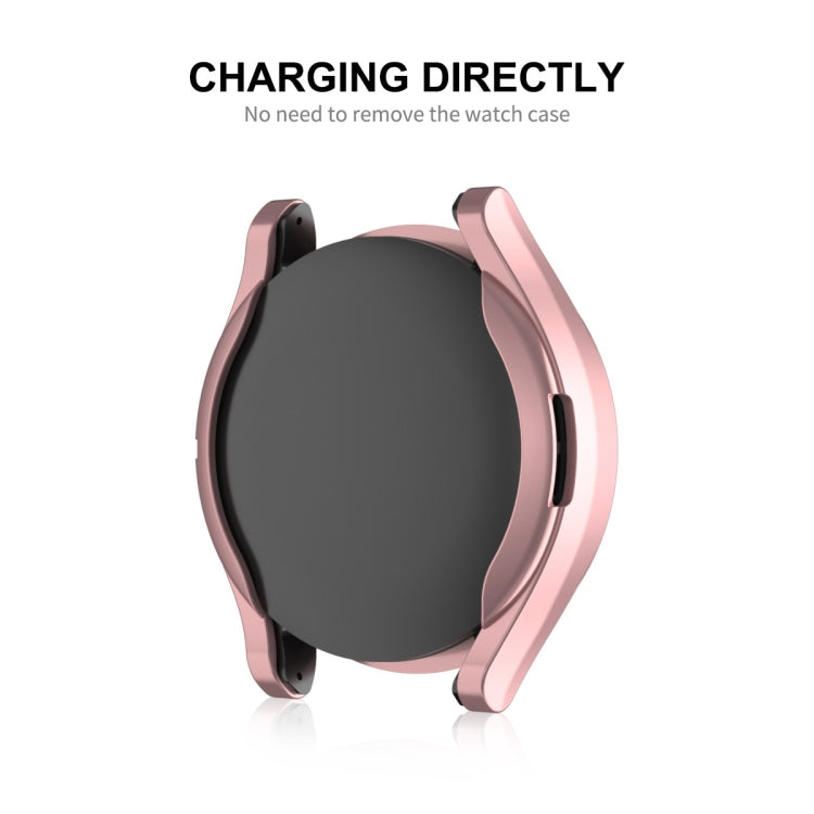 For Samsung Galaxy Watch6 40mm ENKAY Hat-Prince Full Coverage Electroplated Soft TPU Case with Screen Protection(Silver) - Watch Cases by ENKAY | Online Shopping South Africa | PMC TechLife