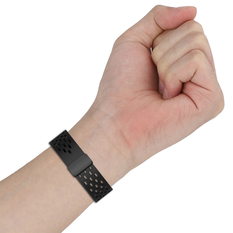 Compatible with Garmin Compatible witherunner 645 20mm Folding Magnetic Clasp Silicone Watch Band(Light Blue) - free shipping - PMC TechLife - Order now!