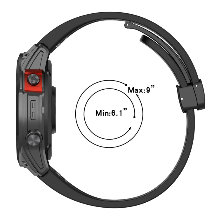 Compatible with Garmin Tactix 7 26mm Folding Buckle Hole Silicone Watch Band(Yellow) - free shipping - PMC TechLife - Order now!