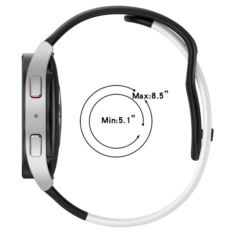 For Samsung Gear S3 Classic / Frontier 22mm Double Color Silicone Watch Band(Blue+White) - Watch Bands by PMC TechLife | Online Shopping South Africa | PMC TechLife