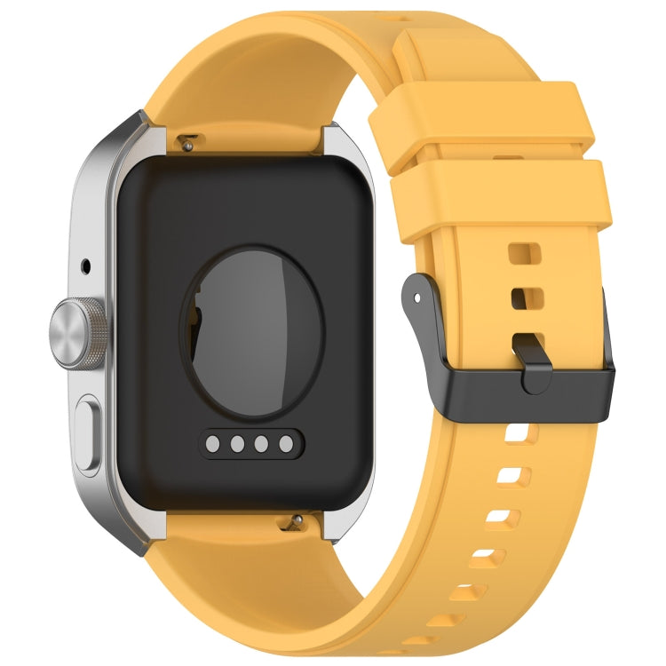 For OPPO Watch 4 Pro 22mm Solid Color Silicone Watch Band(Yellow) -  by PMC TechLife | Online Shopping South Africa | PMC TechLife