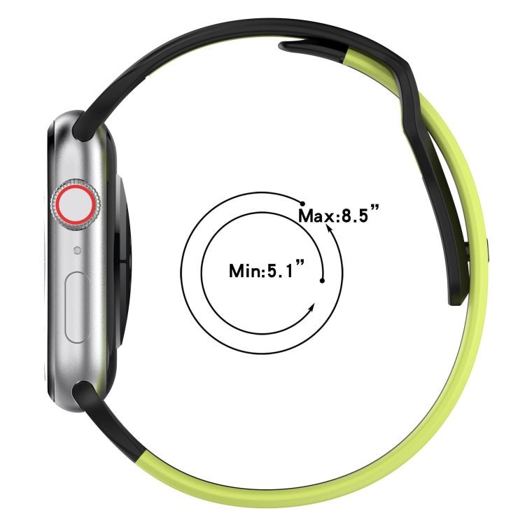 For Apple Watch 42mm Double Color Silicone Watch Band(Pink+White) - Watch Bands by PMC TechLife | Online Shopping South Africa | PMC TechLife