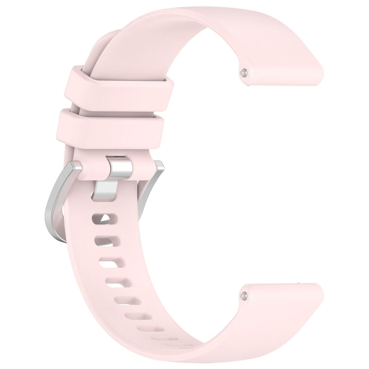 Compatible with Garmin Venu 3S Liquid Glossy Silver Buckle Silicone Watch Band(Pink) - Watch Bands by PMC TechLife | Online Shopping South Africa | PMC TechLife | Buy Now Pay Later Mobicred