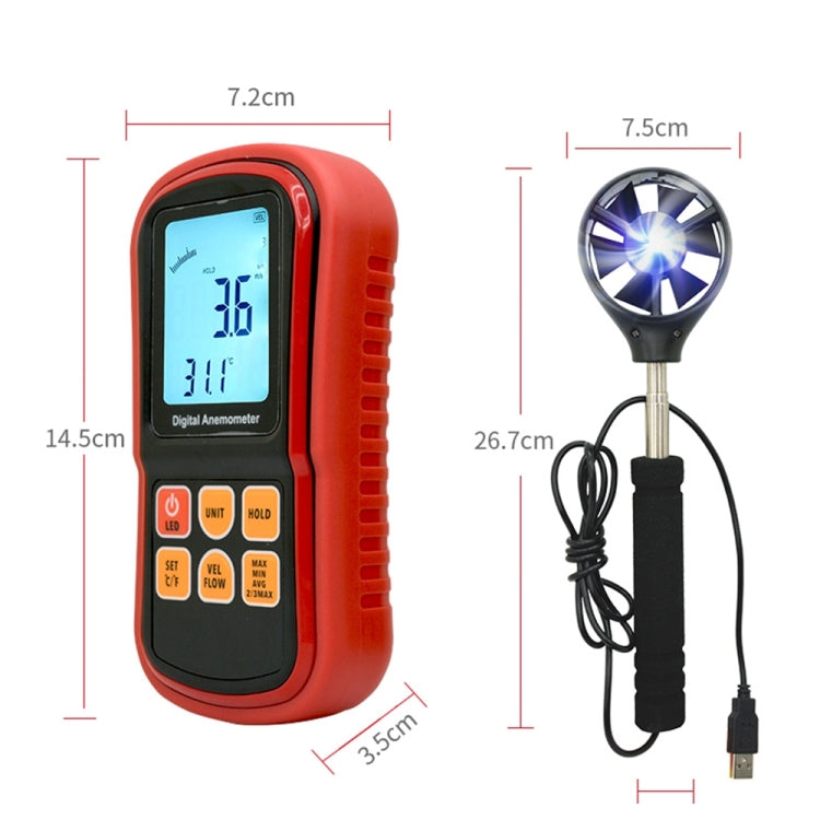GM8909 Digital Anemometer - Tachometers & Anemometer by PMC TechLife | Online Shopping South Africa | PMC TechLife | Buy Now Pay Later Mobicred