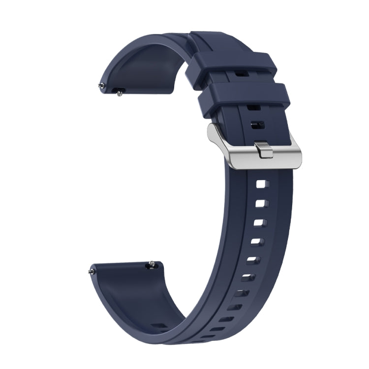 For Huawei Watch GT4 41mm Tire Pattern Silver Buckle Silicone Watch Band(Midnight Blue) - Watch Bands by PMC TechLife | Online Shopping South Africa | PMC TechLife