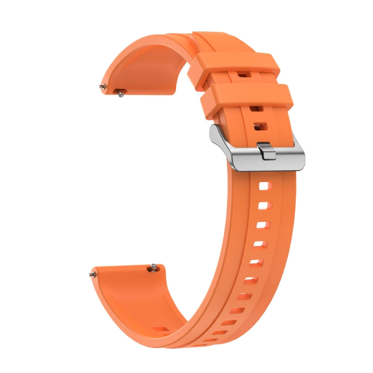 For Huawei Watch 4 Pro Tire Pattern Silver Buckle Silicone Watch Band(Orange) - free shipping - PMC TechLife - Order now!