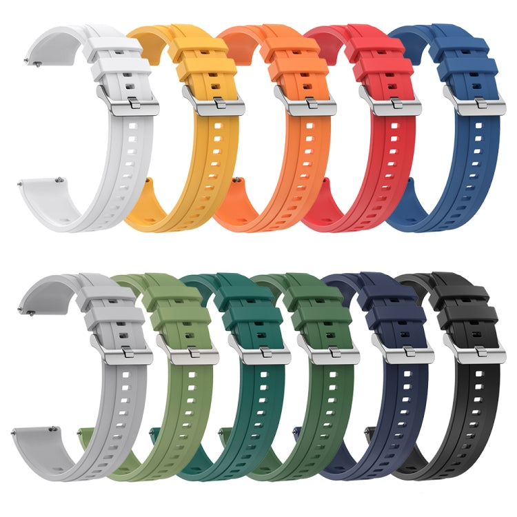 For Huawei Watch 4 Tire Pattern Silver Buckle Silicone Watch Band(Red) - free shipping - PMC TechLife - Order now!