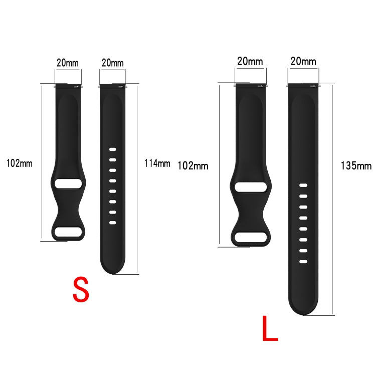 For Amazfit Active S Butterfly 8-shaped Buckle Silicone Watch Band(Black) - Watch Bands by PMC TechLife | Online Shopping South Africa | PMC TechLife