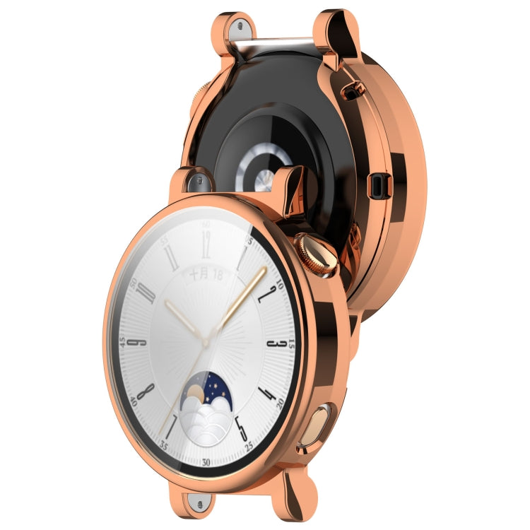 For Huawei Watch GT4 41mm Full Coverage TPU Electroplated Watch Protective Case(Rose Gold) - Watch Cases by PMC TechLife | Online Shopping South Africa | PMC TechLife