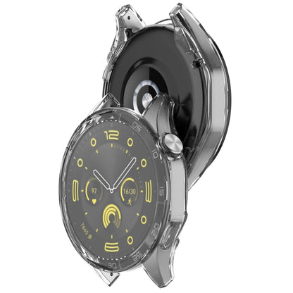 For Huawei Watch GT4 46mm Full Coverage TPU Electroplated Watch Protective Case(Transparent White) - Watch Cases by PMC Jewellery | Online Shopping South Africa | PMC Jewellery