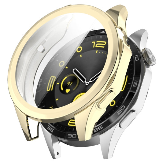 For Huawei Watch GT4 46mm Full Coverage TPU Electroplated Watch Protective Case(Gold) - Watch Cases by PMC Jewellery | Online Shopping South Africa | PMC Jewellery