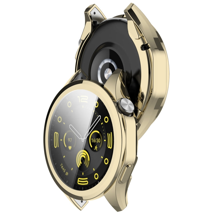 For Huawei Watch GT4 46mm Full Coverage TPU Electroplated Watch Protective Case(Gold) - Watch Cases by PMC TechLife | Online Shopping South Africa | PMC TechLife