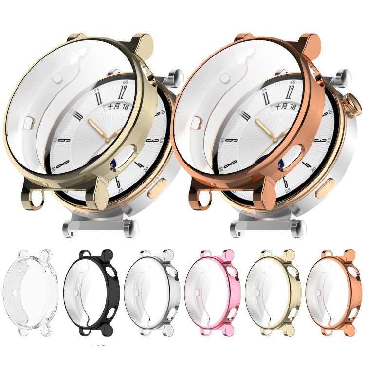 For Huawei Watch GT4 41mm Full Coverage TPU Electroplated Watch Protective Case(Silver) - Watch Cases by PMC TechLife | Online Shopping South Africa | PMC TechLife