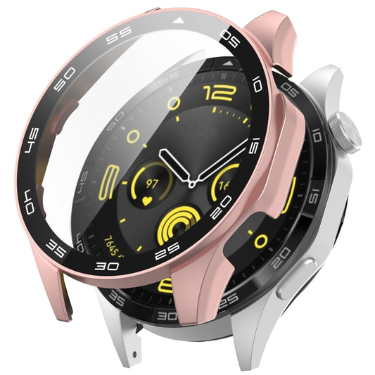 For Huawei Watch GT 4 46mm PC + Tempered Glass Integrated Watch Protective Case with Graduated Dial(Rose Gold) - Watch Cases by PMC Jewellery | Online Shopping South Africa | PMC Jewellery