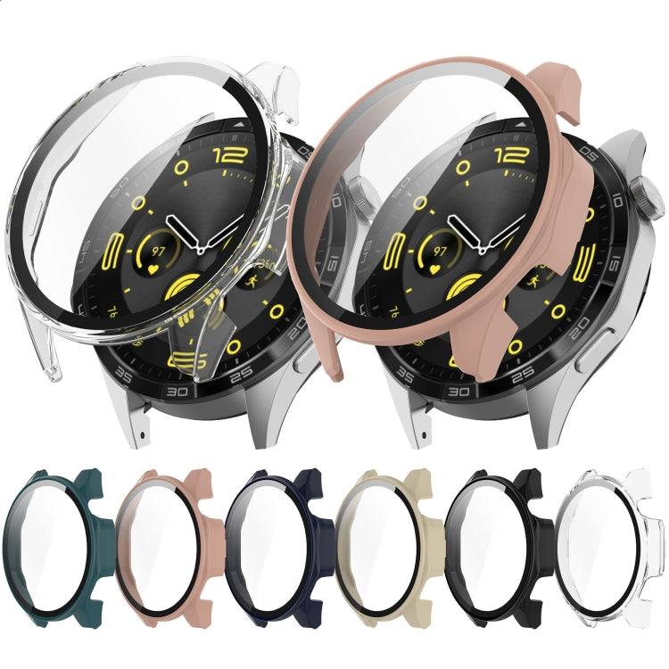 For Huawei Watch GT4 46mm PC+Tempered Glass Integrated Smart Watch Case(Blue) - Watch Cases by PMC TechLife | Online Shopping South Africa | PMC TechLife
