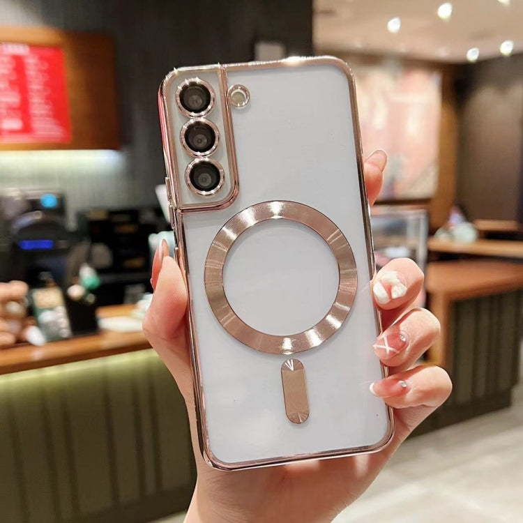 For Samsung Galaxy S21 FE 5G MagSafe Electroplating TPU Phone Case(Rose  Gold) - Galaxy Phone Cases by PMC TechLife | Online Shopping South Africa | PMC TechLife