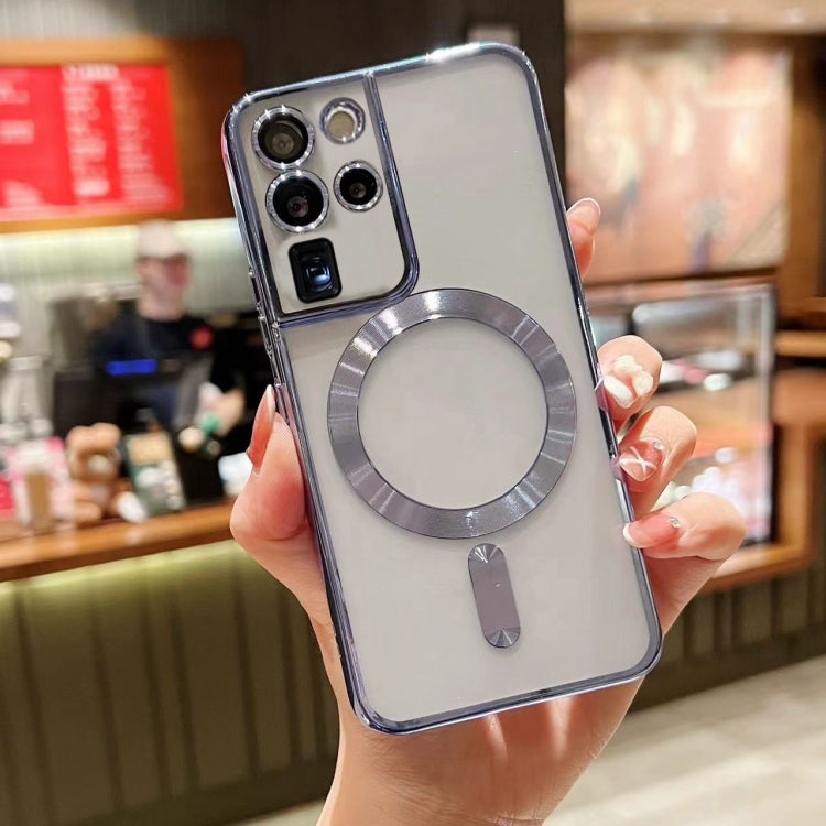 For Samsung Galaxy S20 Ultra 5G MagSafe Electroplating TPU Phone Case(Sierra Blue) - Galaxy Phone Cases by PMC TechLife | Online Shopping South Africa | PMC TechLife