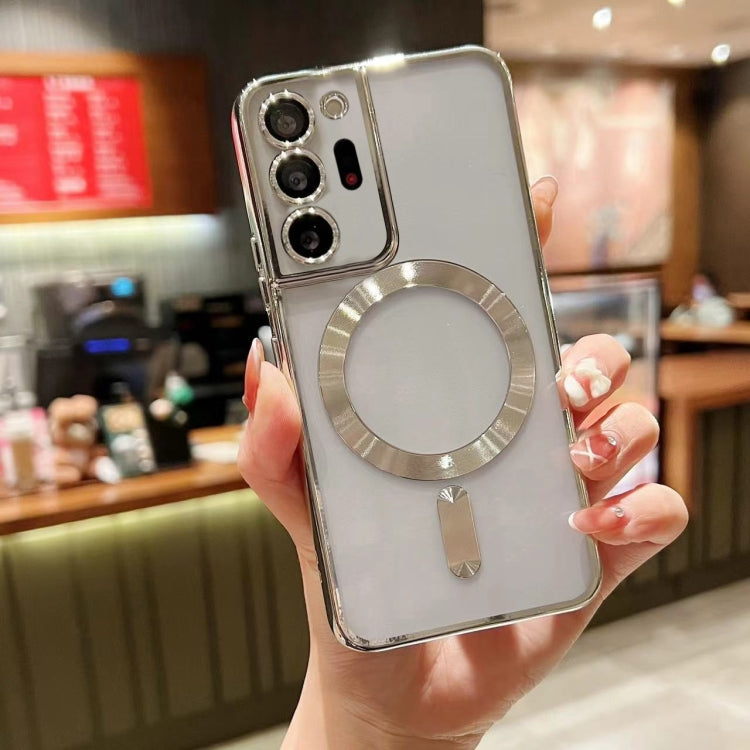 For Samsung Galaxy Note 20 Ultra MagSafe Electroplating TPU Phone Case(Silver) - Galaxy Note20 Ultra Cases by PMC TechLife | Online Shopping South Africa | PMC TechLife