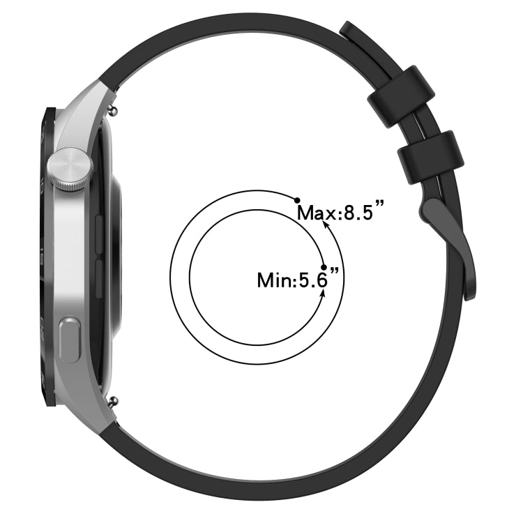 For Xiaomi Haylou RT2 LS10 22mm Textured Silicone Solid Color Watch Band(Black) - free shipping - PMC TechLife - Order now!