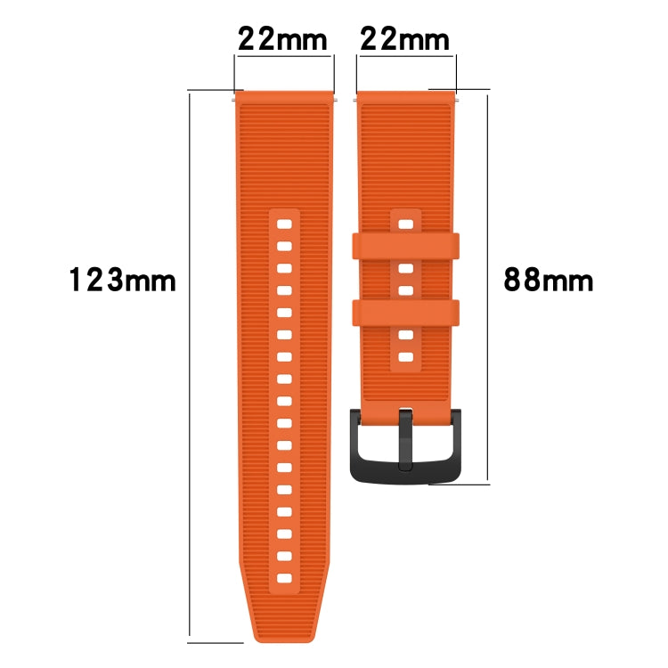 For Samsung Galaxy Watch 46mm 22mm Textured Silicone Solid Color Watch Band(Black) - free shipping - PMC TechLife - Order now!