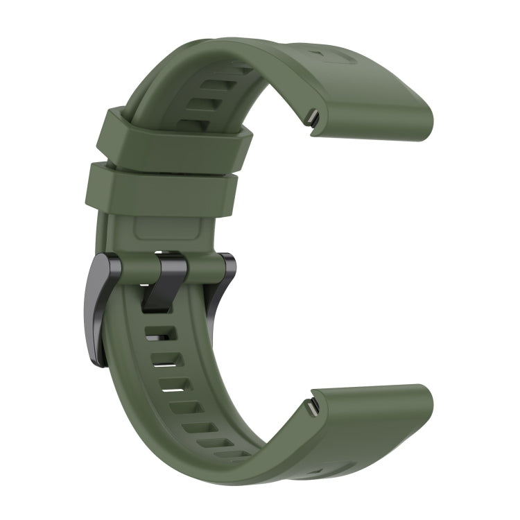 Compatible with Garmin Epix Gen2 / Epix Pro Gen2 47mm Solid Color Black Buckle Silicone Quick Release Watch Band(Dark Green) - free shipping - PMC TechLife - Order now!