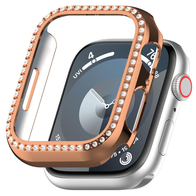 For Apple Watch Series 7 41mm Diamond Hollow PC Watch Case(Rose Gold) - free shipping - PMC TechLife - Order now!