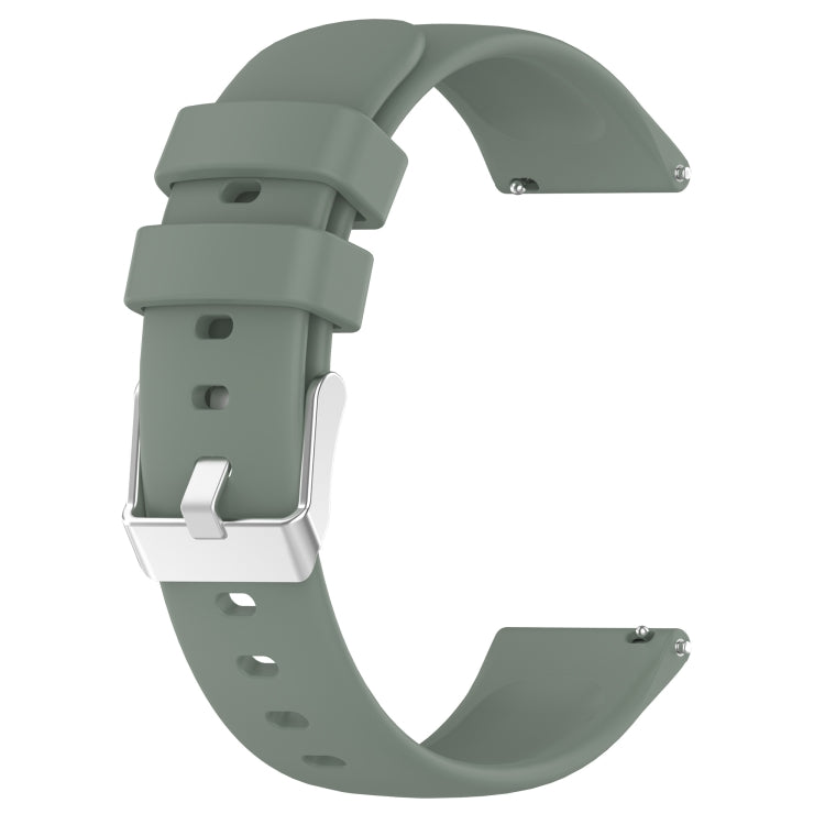For Samsung Galaxy Watch Active 2 44mm 20mm Smooth Solid Color Silicone Watch Band(Olive Green) - free shipping - PMC TechLife - Order now!