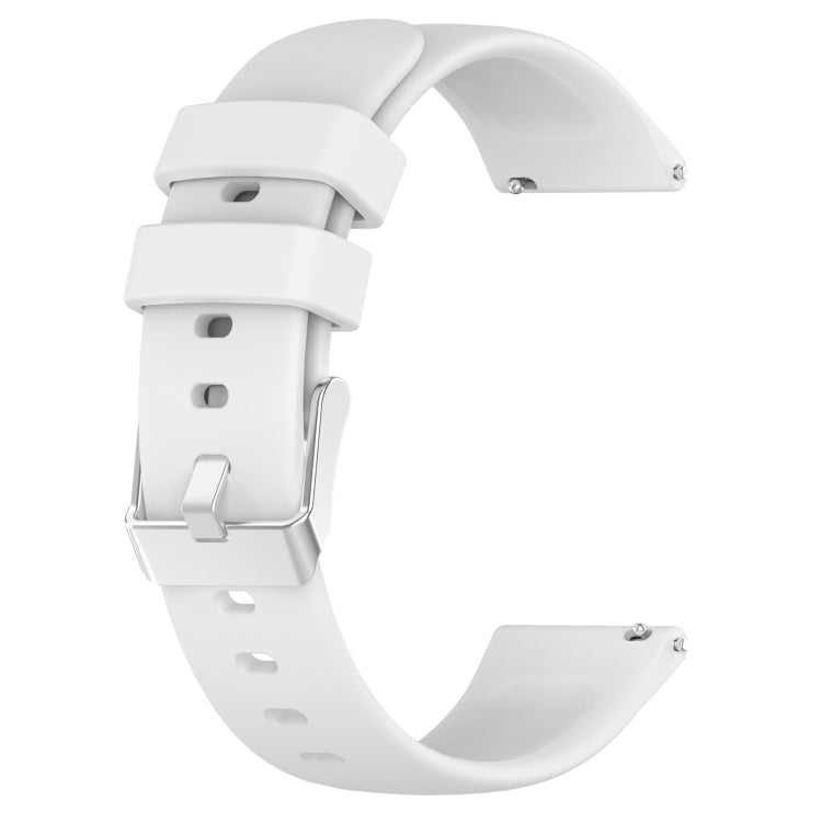 For Amazfit Bip 3 Pro 20mm Smooth Solid Color Silicone Watch Band(White) - free shipping - PMC TechLife - Order now!