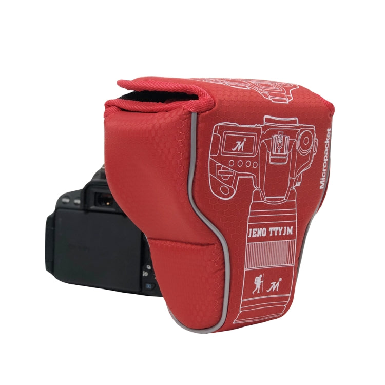 Waterproof Camera Bag Case Cover for Canon EOS M100 / M50 / M10 / M6 / M5 / M3(Red) - Soft Bag by Richwell | Online Shopping South Africa | PMC TechLife | Buy Now Pay Later Mobicred