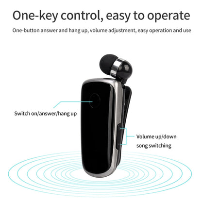 K39 Wireless Bluetooth Headset CSR DSP chip In-Ear Vibrating Alert Wear Clip Hands Free Earphone (Black) - Bluetooth Earphone by PMC Jewellery | Online Shopping South Africa | PMC Jewellery