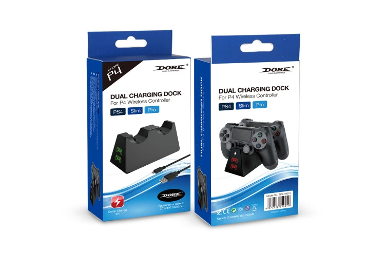 Dual Charging Dock With Indicator Light For PS4/SLIM/PRO Game Controller - Charger & Power by DOBE | Online Shopping South Africa | PMC Jewellery | Buy Now Pay Later Mobicred