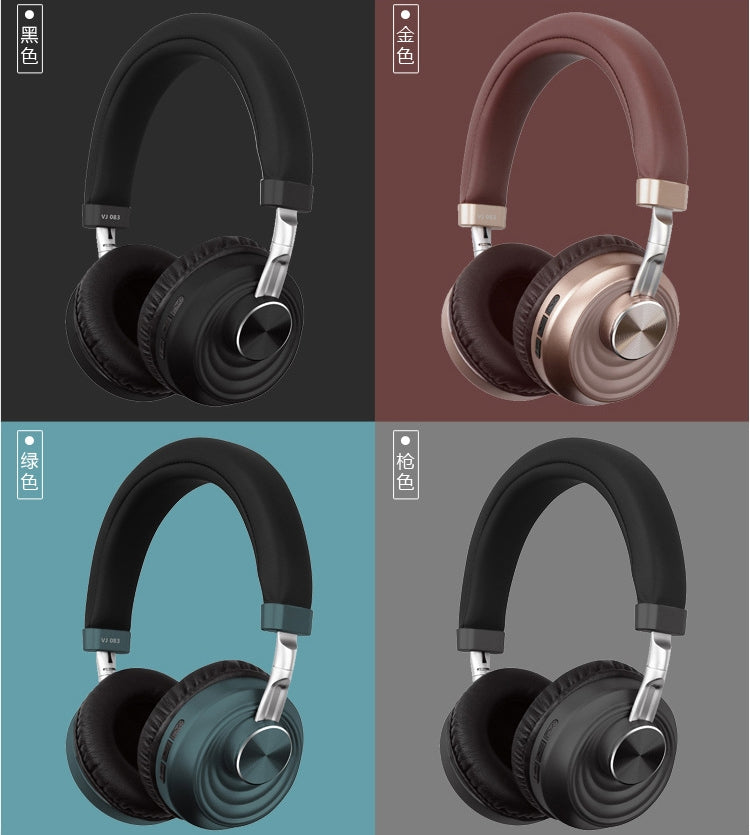 VJ083 Folding Wireless Headset Bluetooth Competitive Game Music Sports Plug Cartoon Wireless Headset(Gold) - Headset & Headphone by PMC TechLife | Online Shopping South Africa | PMC TechLife