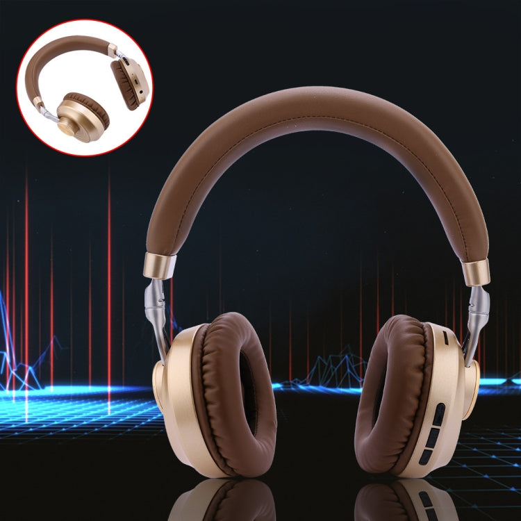 VJ083 Folding Wireless Headset Bluetooth Competitive Game Music Sports Plug Cartoon Wireless Headset(Gold) - Headset & Headphone by PMC TechLife | Online Shopping South Africa | PMC TechLife