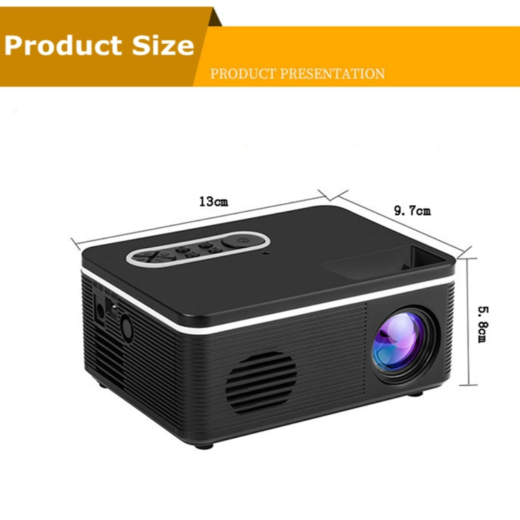 S361 80 lumens 320 x 240 Pixel Portable Mini Projector, Support 1080P, US Plug(White) - LED Projector by PMC Jewellery | Online Shopping South Africa | PMC Jewellery