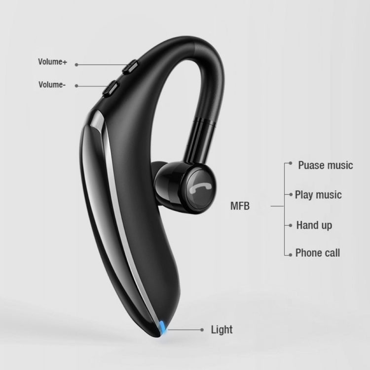 F900 Mini Earhook 180�� Freely Rotating Wireless Bluetooth 5.0 Earphone Car Handsfree Call Headphone(Black Gray) - Bluetooth Earphone by PMC TechLife | Online Shopping South Africa | PMC TechLife