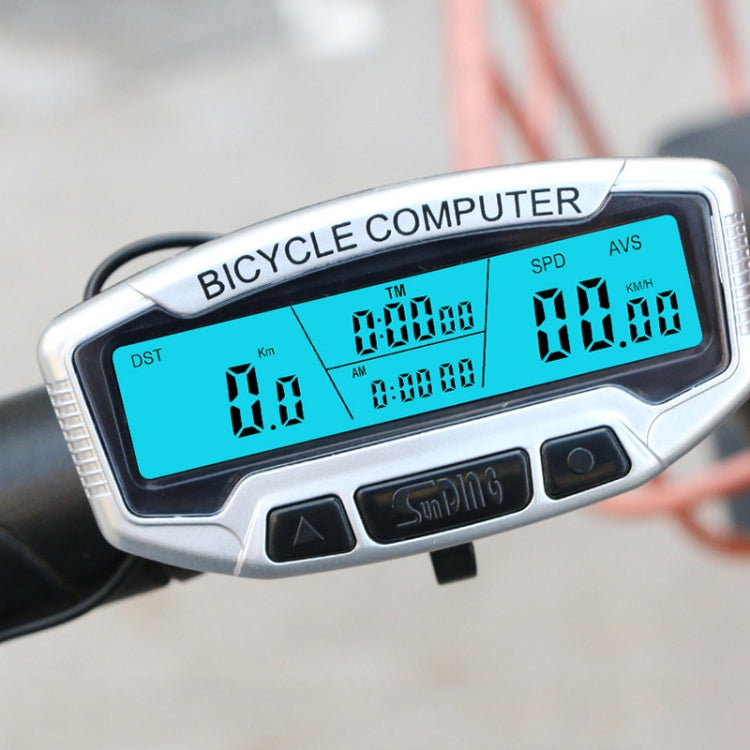 SUNDING SD-558A Bicycle Computer Wired Stopwatch Bicycle Speedometer Digital Odometer Rainproof LCD Backlight Stopwatch - free shipping - PMC TechLife - Order now!