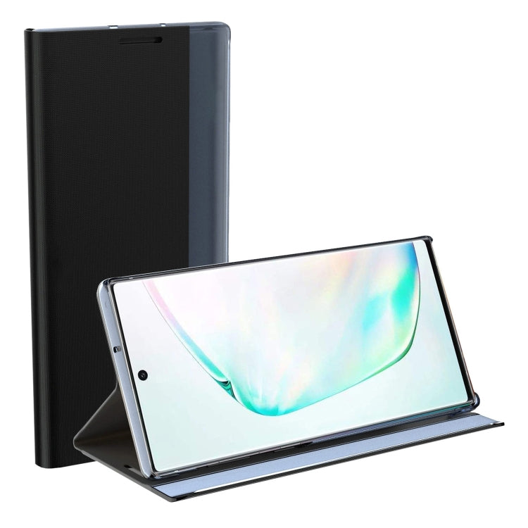 For Galaxy S20 Ultra Side Display Magnetic Horizontal Flip Plain Texture Cloth + PC Case with Holder & Sleep / Wake-up Function(Black) - free shipping - PMC TechLife - Order now!