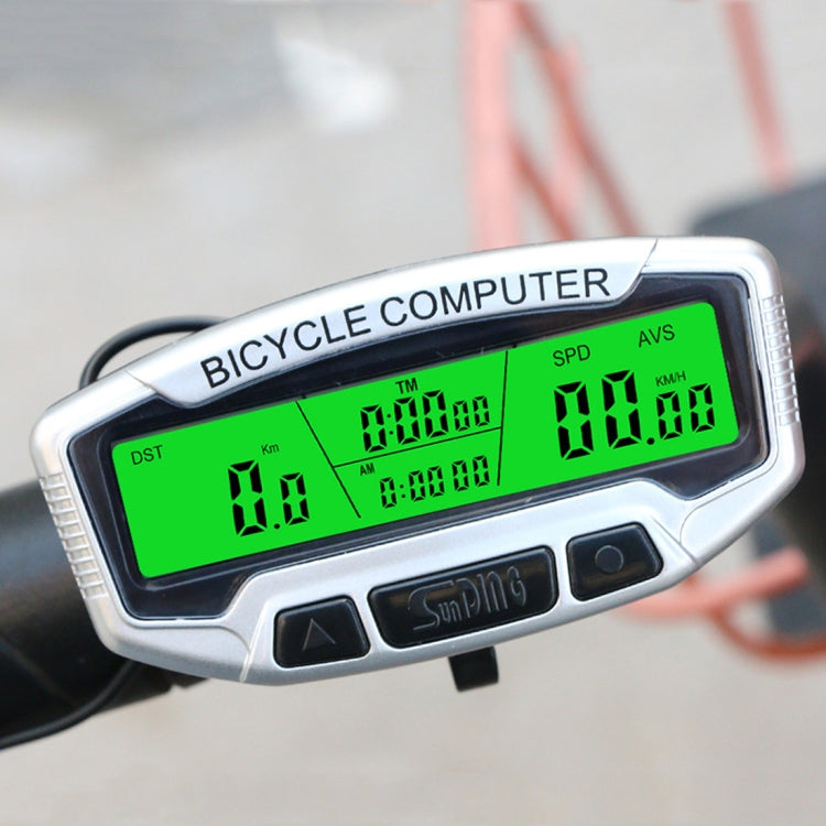 SUNDING SD-558C Bicycle Computer Wireless Digital LCD Backlight Road Speedometer Stopwatch Speedometer - Speedometers by SUNDING | Online Shopping South Africa | PMC TechLife | Buy Now Pay Later Mobicred