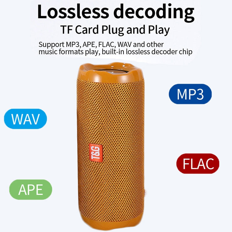 T&G TG191 10W Waterproof Bluetooth Speaker Stereo Double Diaphragm Subwoofer Portable Audio FM Radio(Gold) - Waterproof Speaker by T&G | Online Shopping South Africa | PMC Jewellery | Buy Now Pay Later Mobicred