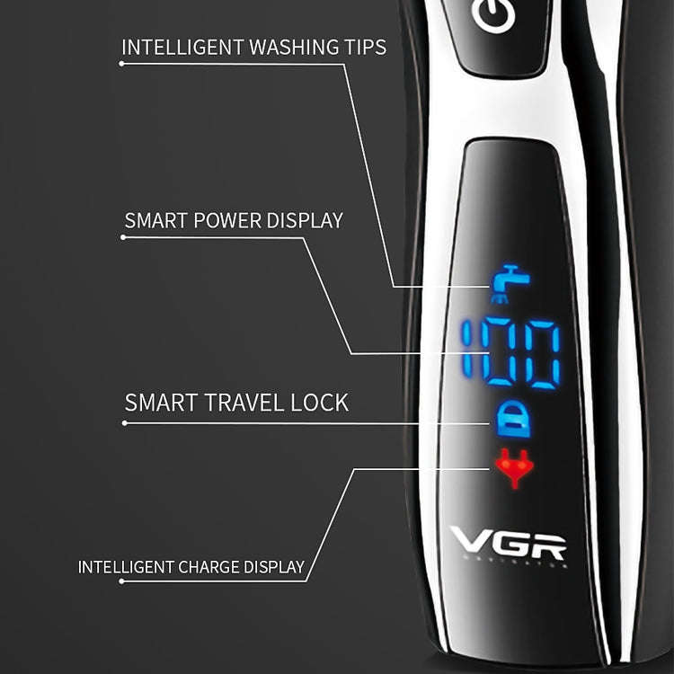 VGR V-309 6W USB Electric Shaver with LED Digital Display - Electric Shavers by VGR | Online Shopping South Africa | PMC Jewellery