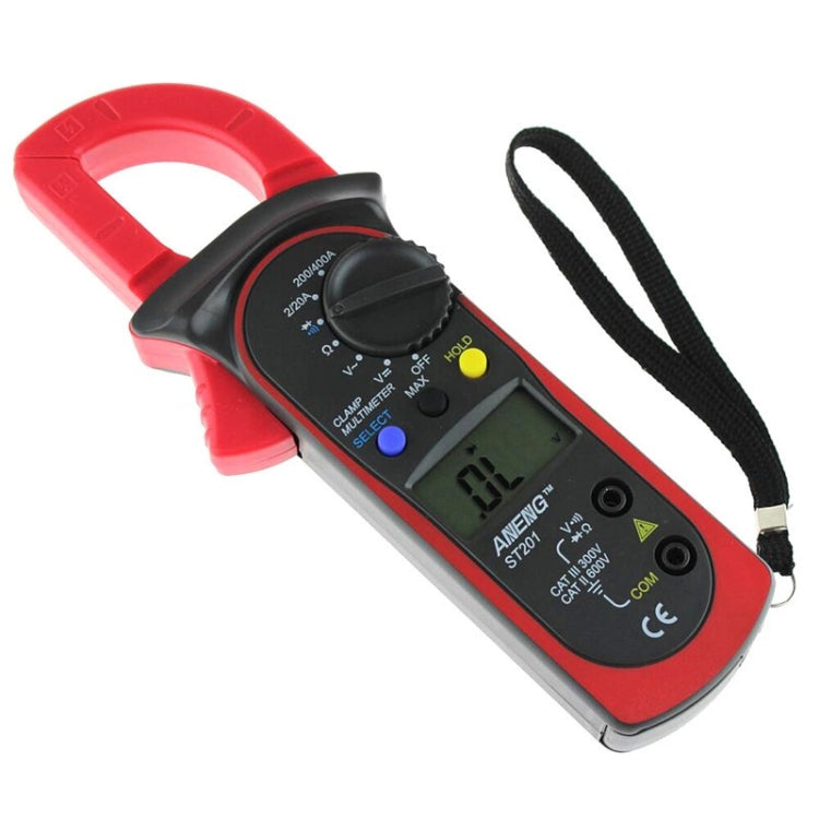 ANENG ST201 AC And DC Digital Clamp Multimeter Voltage And Current Measuring Instrument Tester(Red) - Digital Multimeter by ANENG | Online Shopping South Africa | PMC Jewellery | Buy Now Pay Later Mobicred