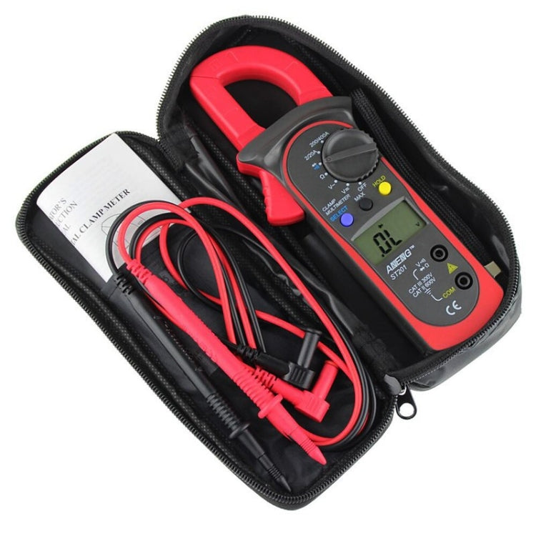 ANENG ST201 AC And DC Digital Clamp Multimeter Voltage And Current Measuring Instrument Tester(Red) - Digital Multimeter by ANENG | Online Shopping South Africa | PMC Jewellery | Buy Now Pay Later Mobicred