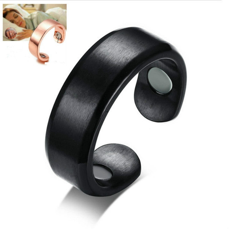 Acupressure Anti Snore Ring Treatment Reflexology Anti Snoring Apnea Sleeping Device(Black) - Anti Snoring Tools by PMC Jewellery | Online Shopping South Africa | PMC Jewellery