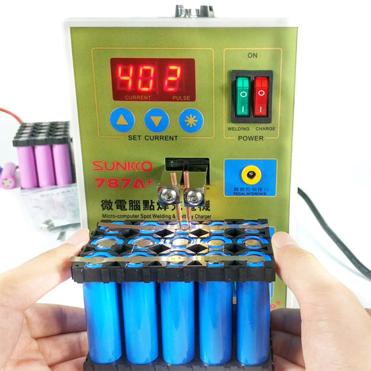 SUKKO LED Pulse Battery Spot Welder + Spot Welding Machine Micro-computer Micro Welding with LED Light+Battery Clamp, 220V EU Plug - free shipping - PMC TechLife - Order now!