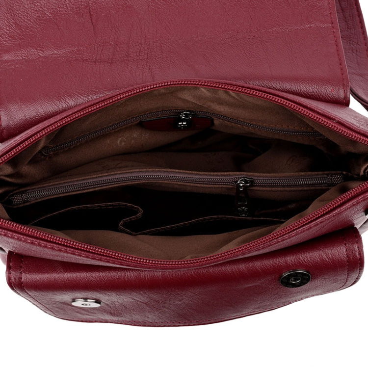 Summer Leather Luxury Handbags Female Shoulder Messenger Bag(Red) - free shipping - PMC TechLife - Order now!