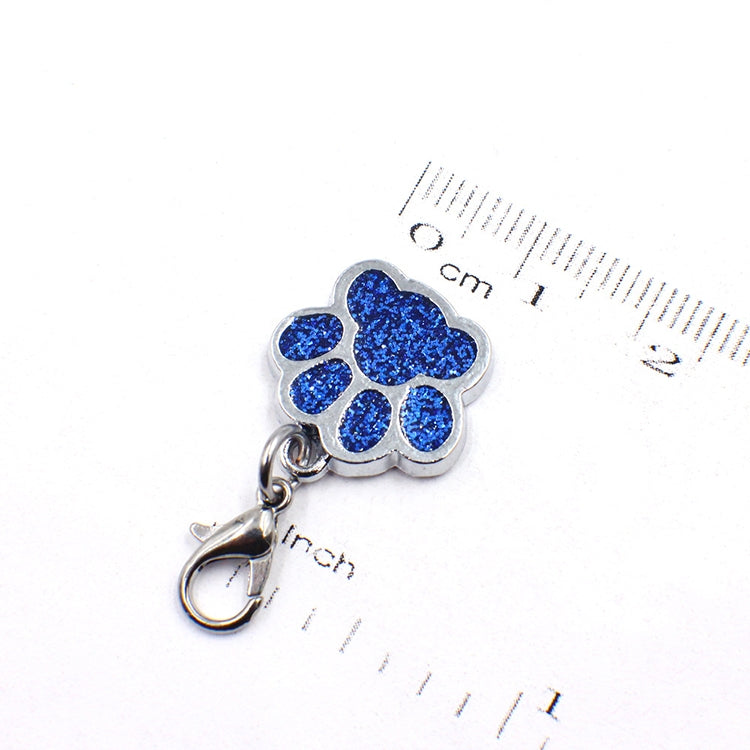 10 PCS Enamel Cat Dog  Bear Paw Prints Key Chain Jewelry Making(Color Mixing) - Pendants by PMC TechLife | Online Shopping South Africa | PMC TechLife | Buy Now Pay Later Mobicred