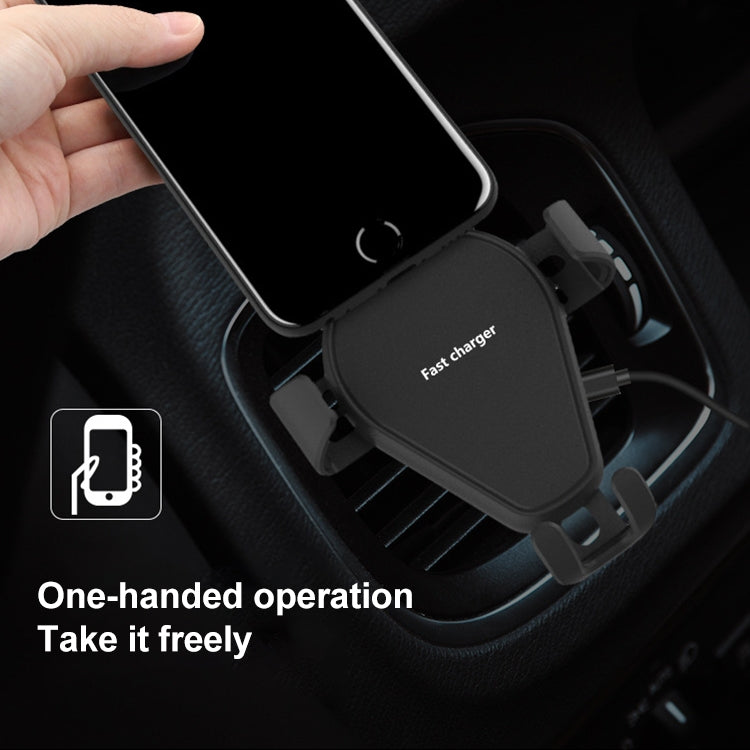 KT-C5 15W Rotatable Car Gravity Wireless Charger Air Outlet Mobile Phone Holder - Wireless Charger Holders by PMC Jewellery | Online Shopping South Africa | PMC Jewellery