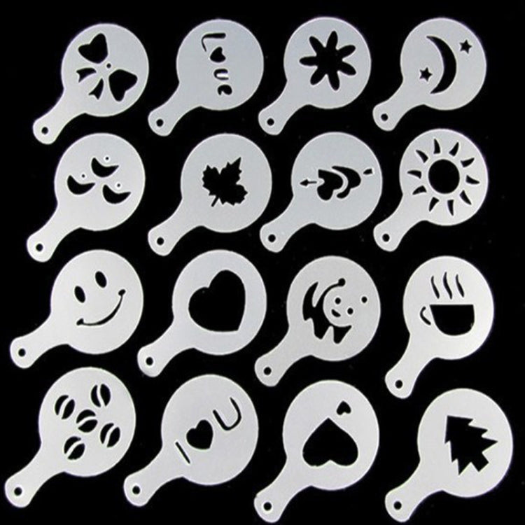 32 PCS Coffee Stencil Filter Coffee Maker Cappuccino Mold Templates Strew Flowers Pad Spray Art Baking Tools - free shipping - PMC TechLife - Order now!